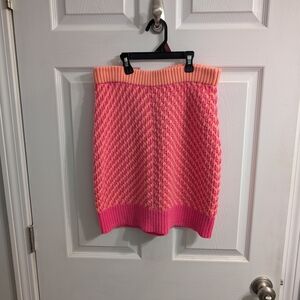 For Love And Lemons Pink and Peach Pencil Skirt